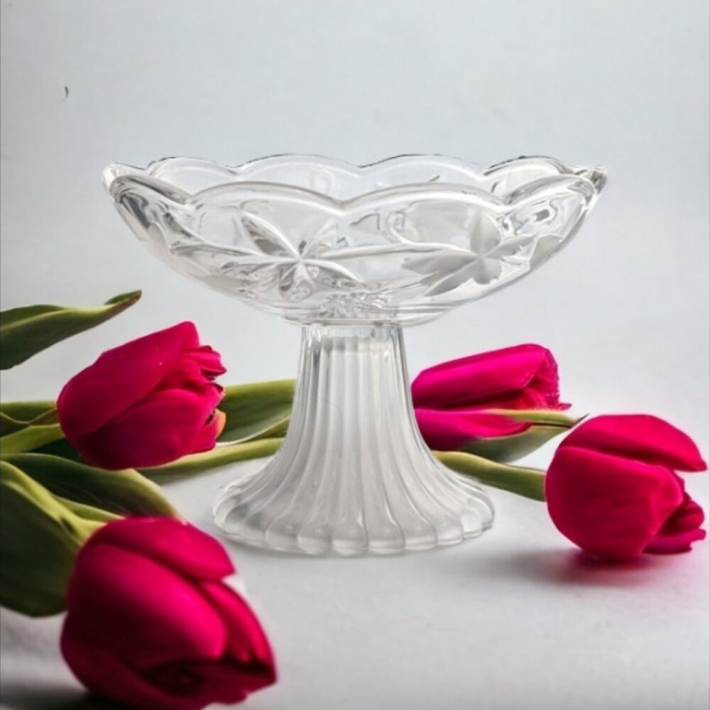 Vintage Candy Dish | Mikasa Garden Terrace Pedestal Candy Nut Trinket Dish